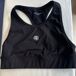 Anine Bing Black Sports Bra